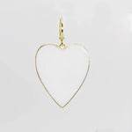 Big White Heart Charm