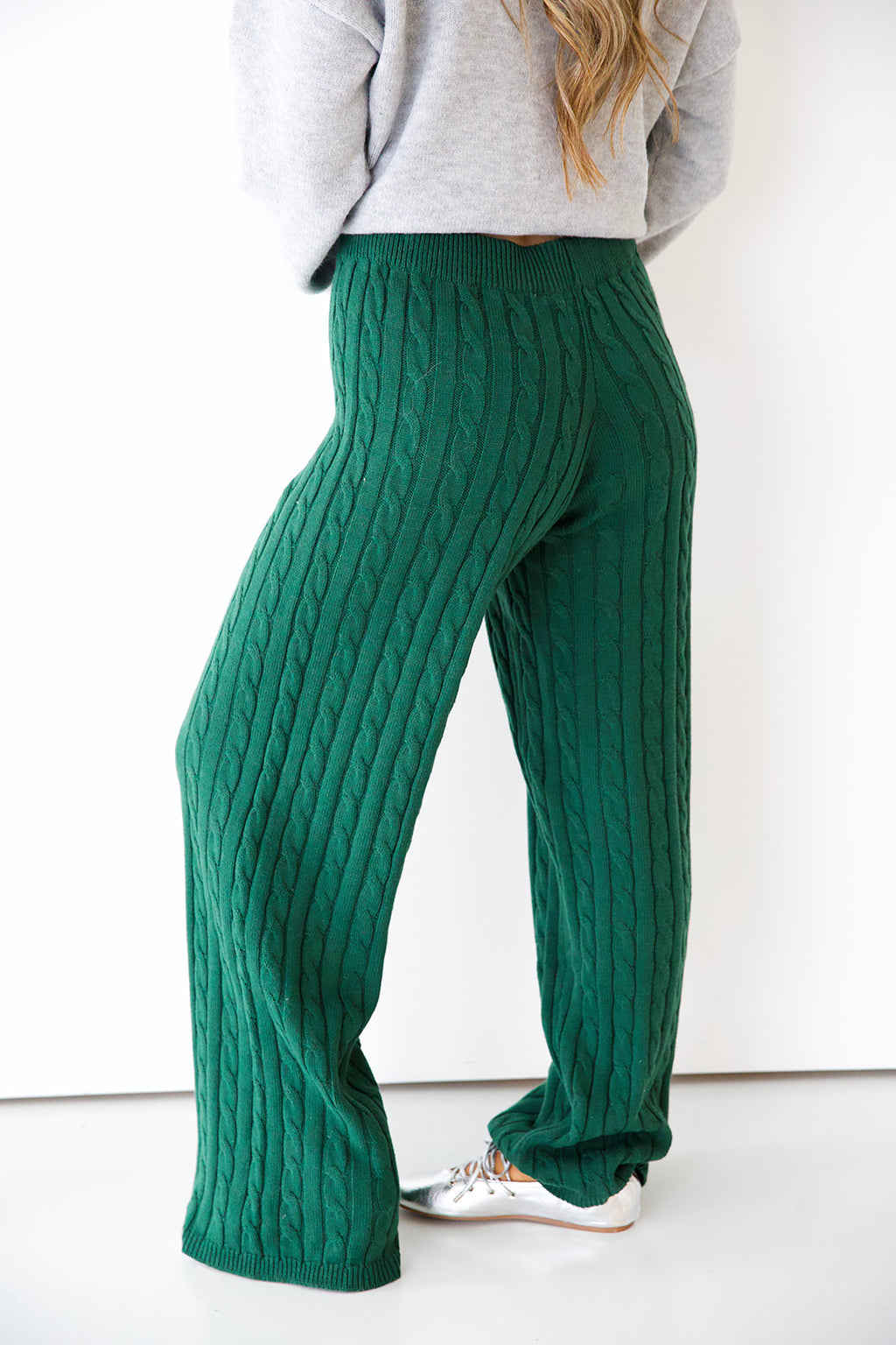 Winter Wishes Sweater Pants- Green