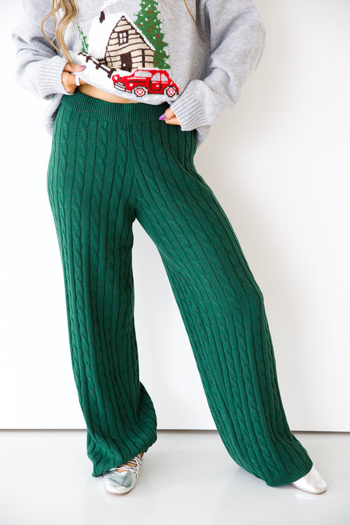 Winter Wishes Sweater Pants- Green