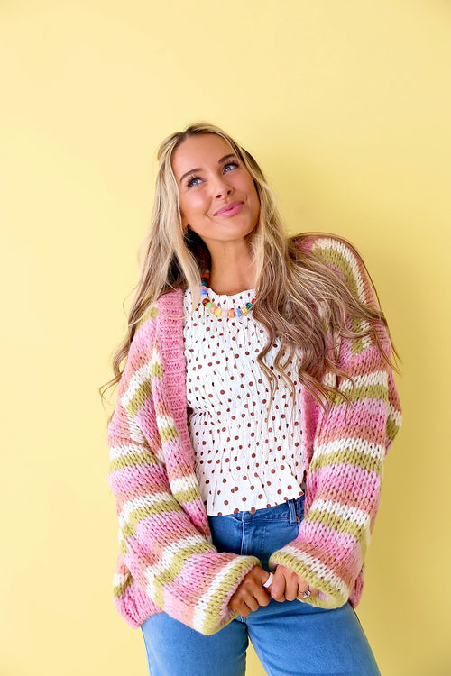 Woodland Wander Cardigan- Rose