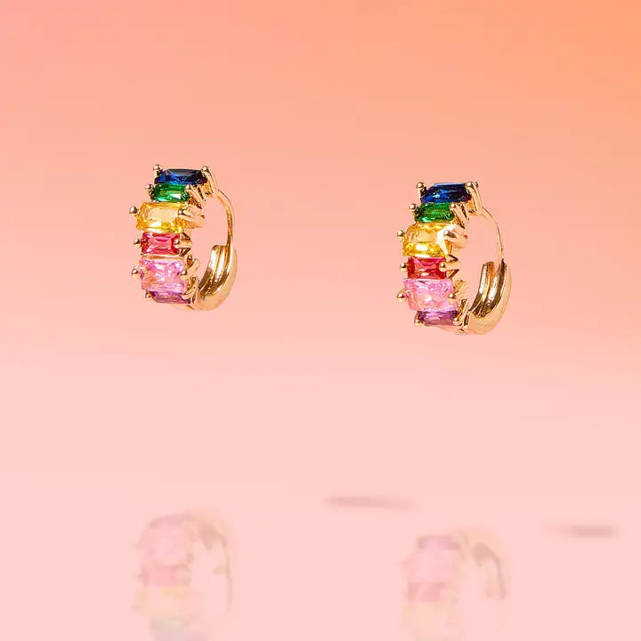 Multi Colored Dainty Huggie RESTOCK