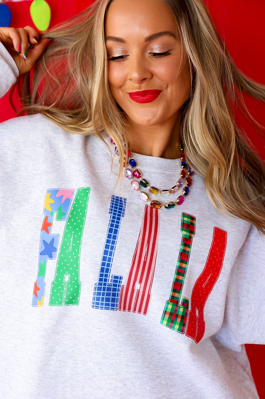 Fa La La All Day Sweatshirt – Ash Grey
