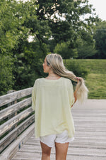 Yellow Relaxed Scoop Neck Top