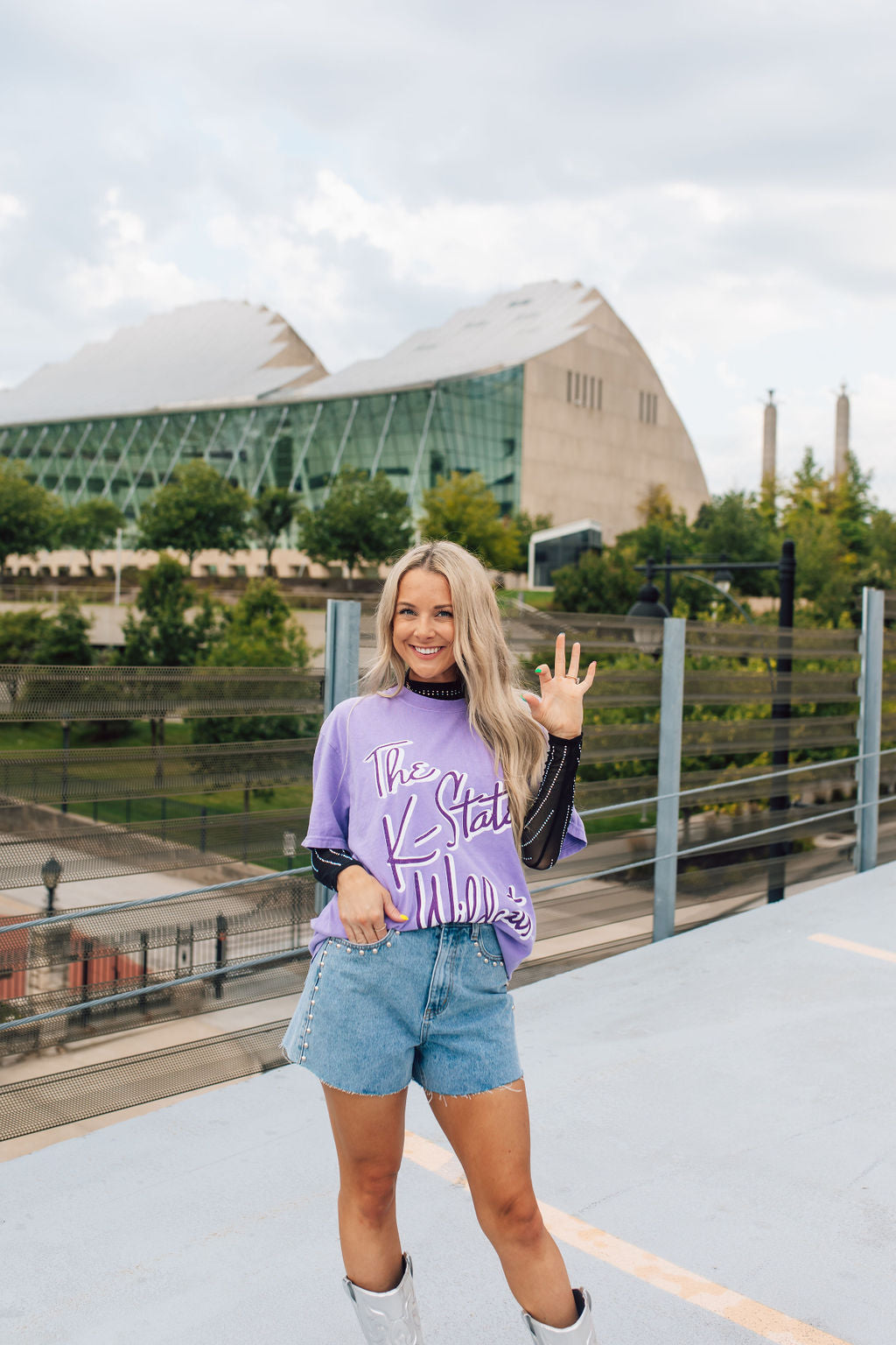 The K-State Wildcats Tee-Lavender