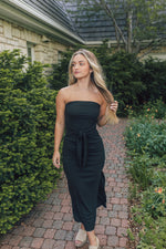 Doing The Most Strapless Dress-Black