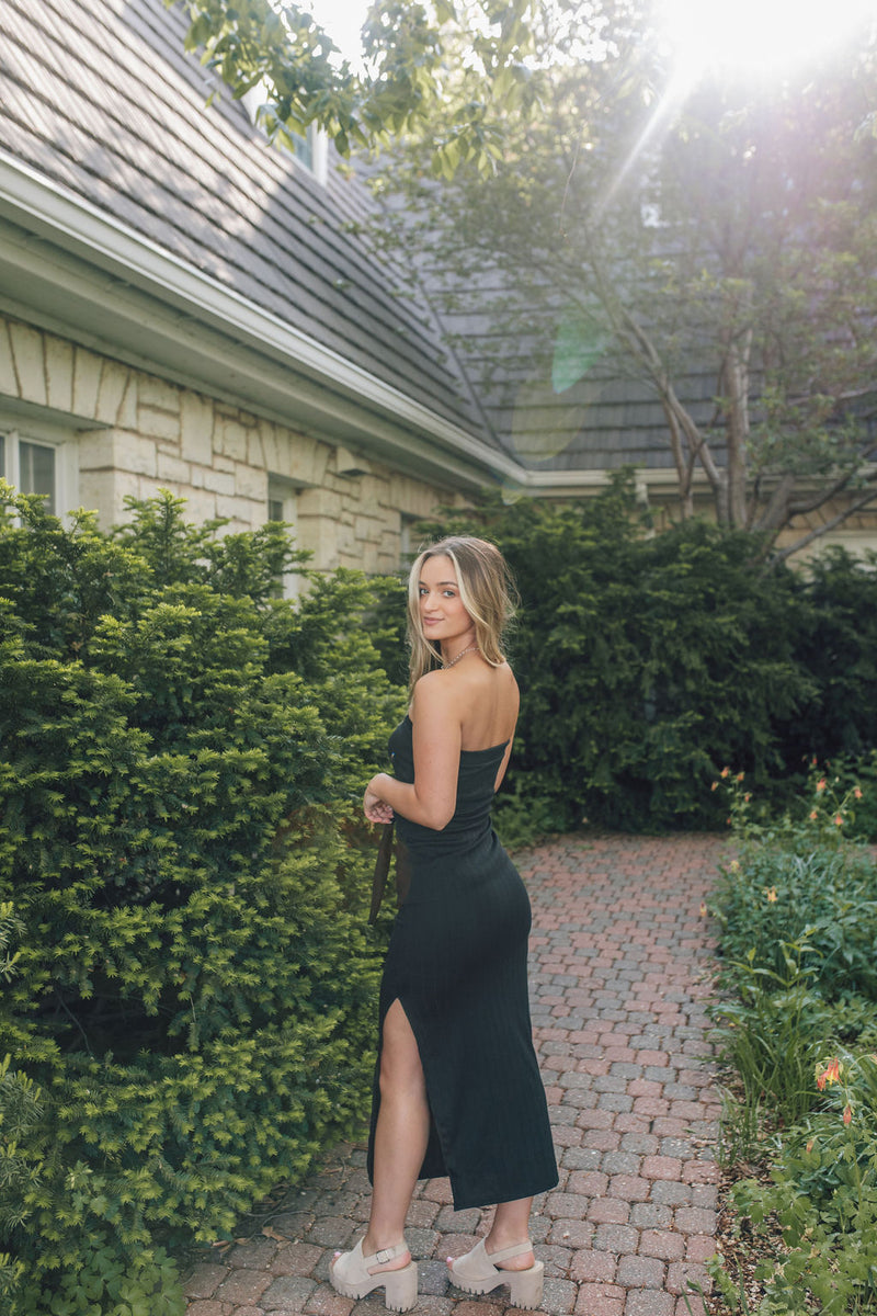 Doing The Most Strapless Dress-Black