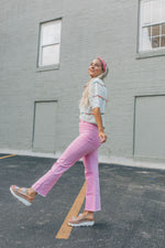 Pretty In Pink Flare Jeans