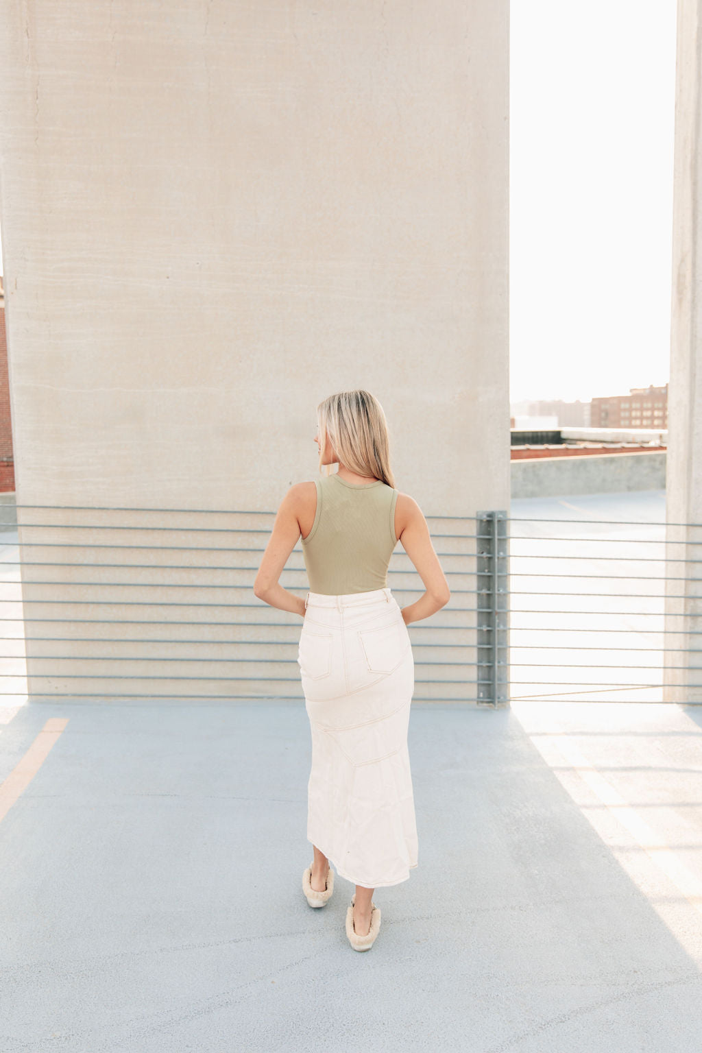 I'm So Basic Bodysuit--Olive
