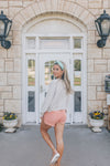 My Go To Denim Shorts-Coral