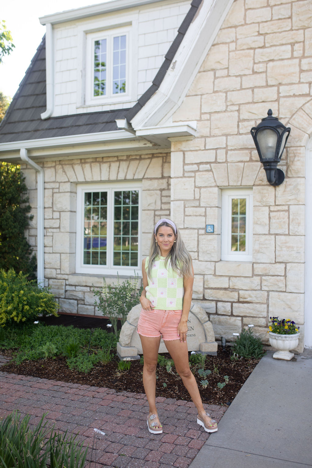Springy Embroidered Sweater Tank
