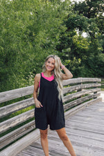 Out And About Romper-Black
