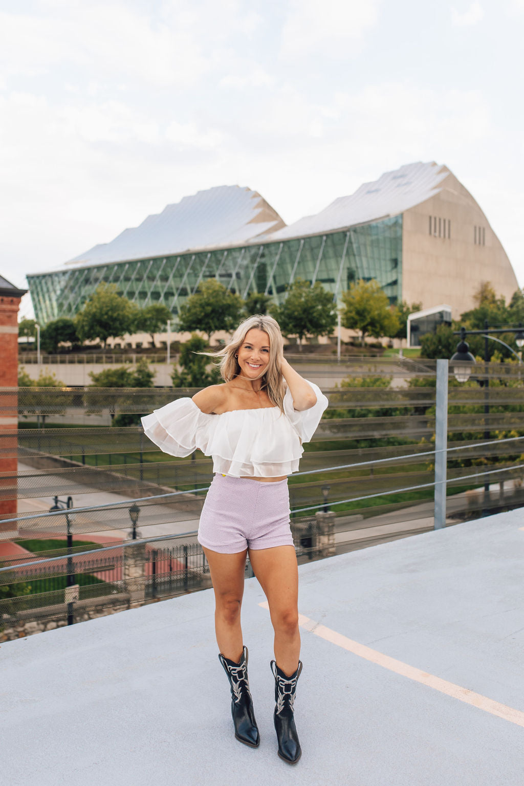 Lavender Rhinestone Shorts