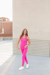Girly On The Go Ribbed Pink Onesie