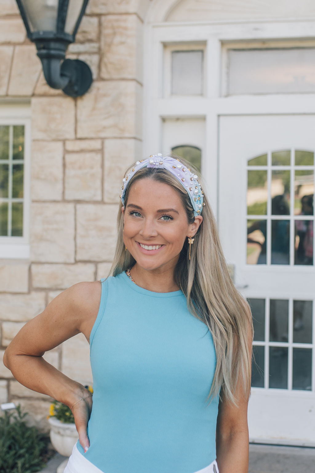 Lavender Tones Tie Dye Embellished Headband