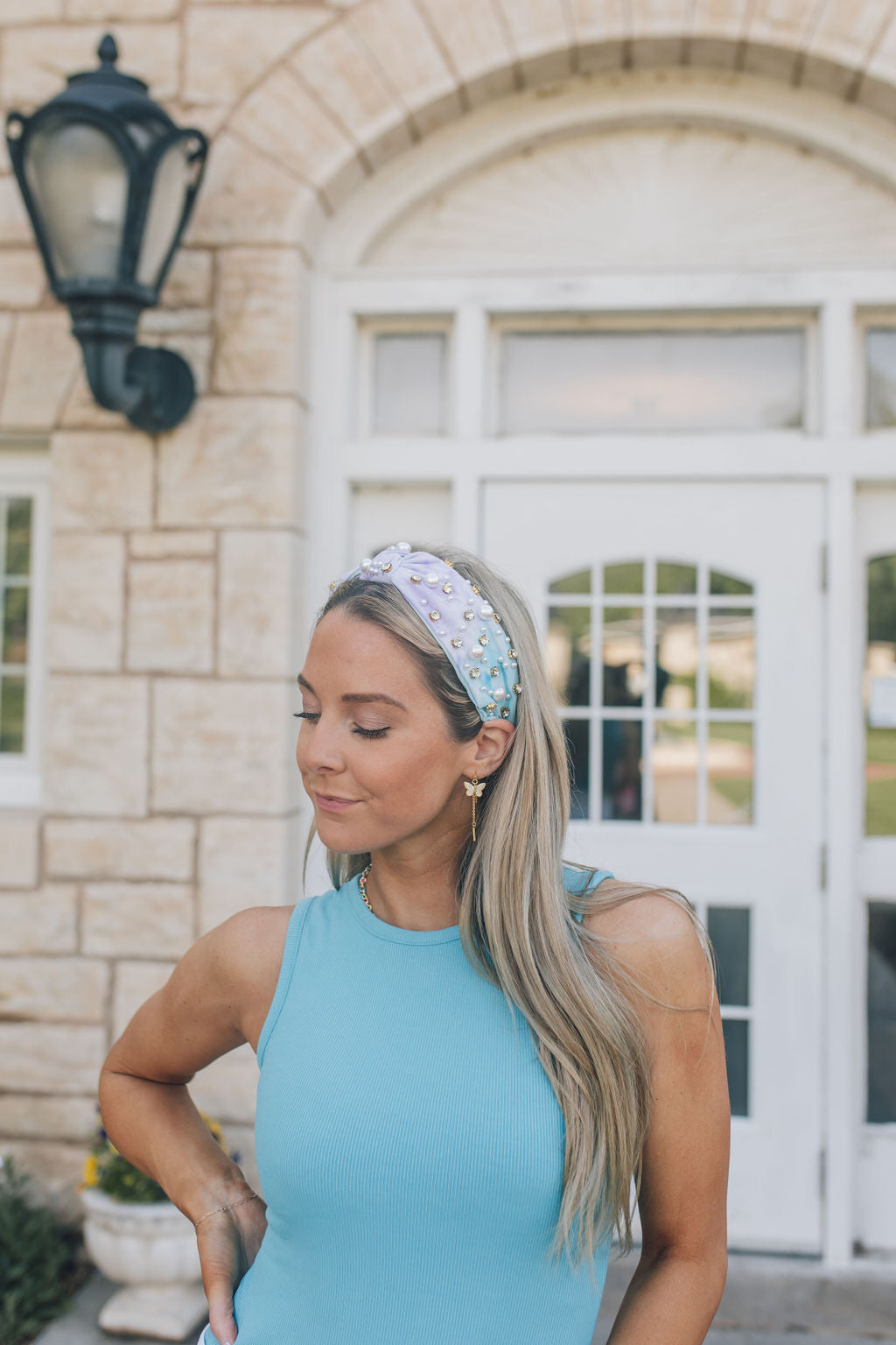 Lavender Tones Tie Dye Embellished Headband