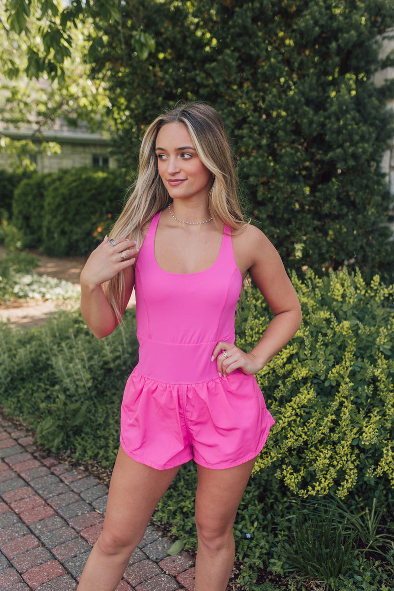 So Sporty Active Romper-Pink