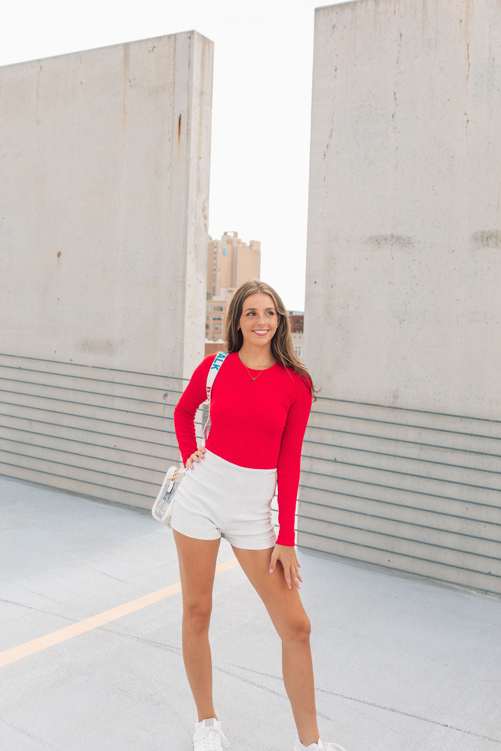 White Rhinestone Shorts