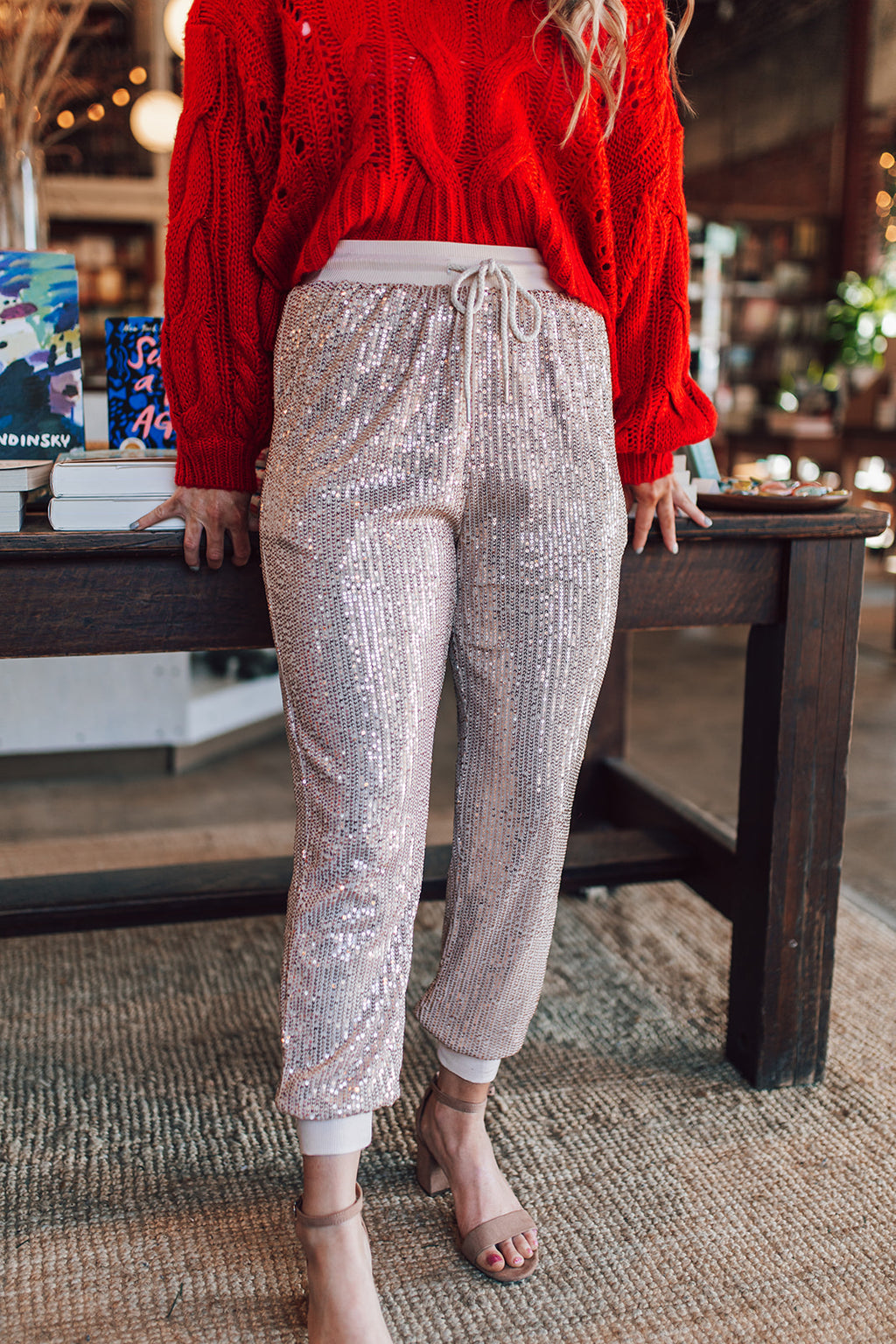 All That Glitters Sequin Joggers