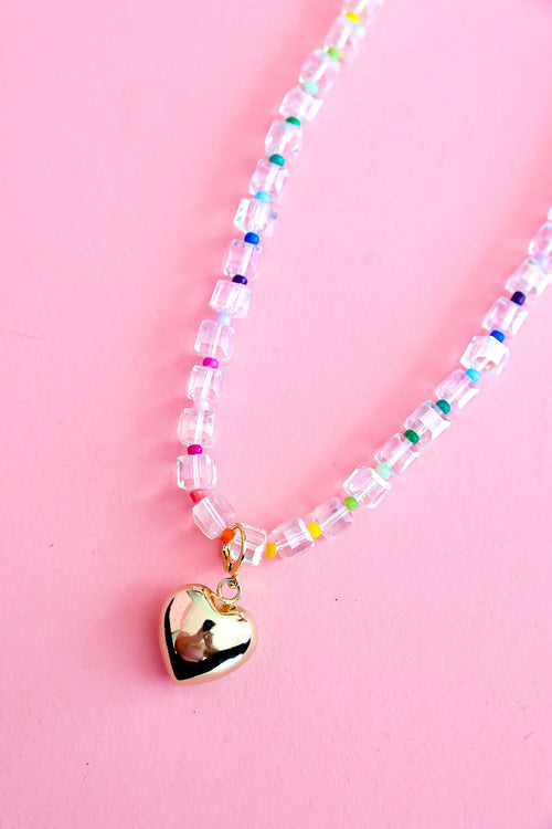 Gold Bubble Heart Charm