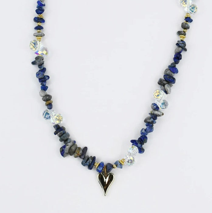 PREORDER: Treasure Jewels- Hidden Treasure Gemstone Necklace in Blue