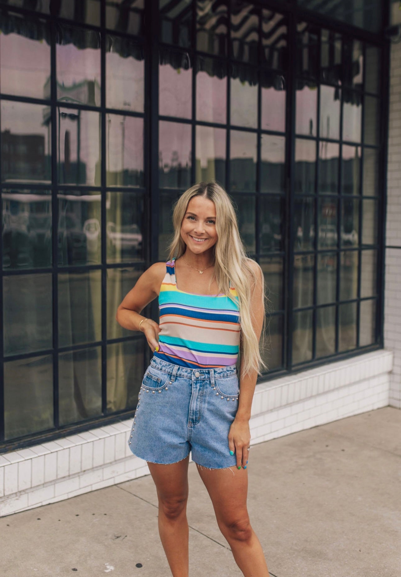 Retro Striped Bodysuit