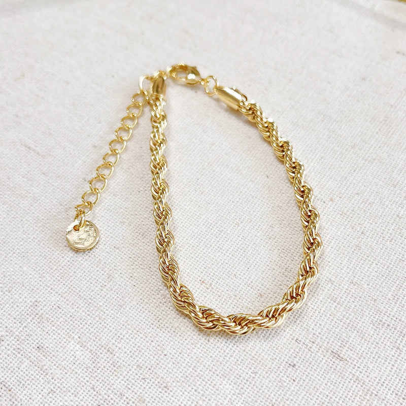 Gold Adjustable Rope Bracelet