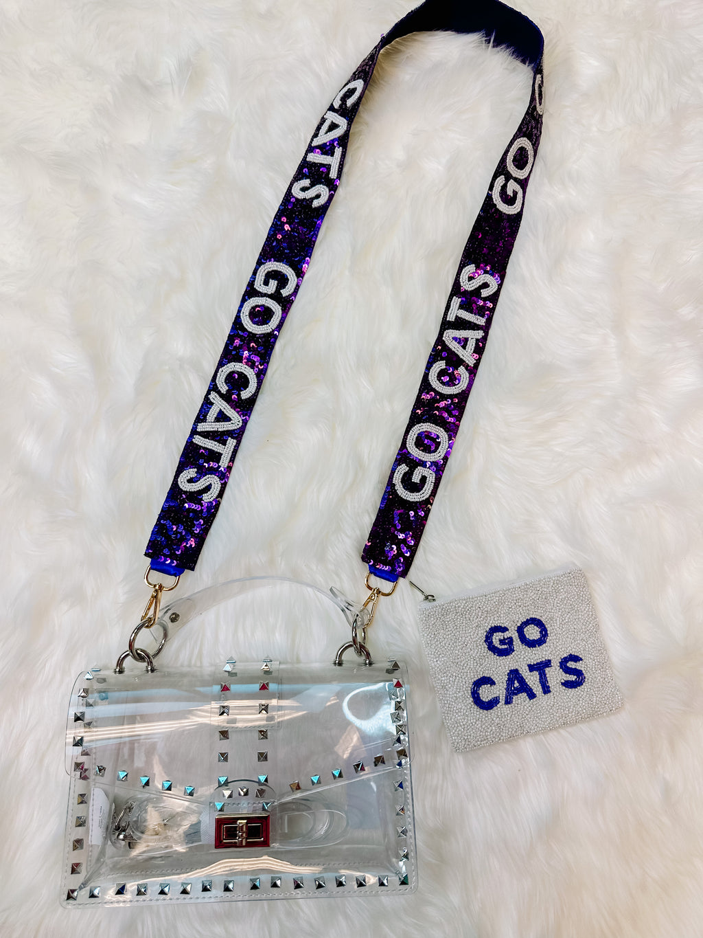 Go Cats Sequin Bag Strap