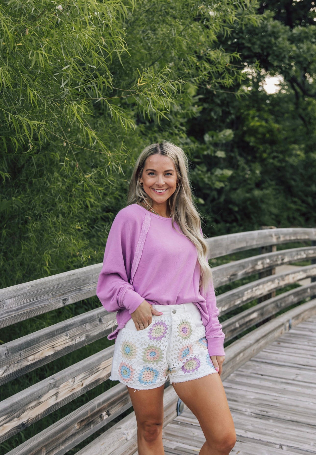 Pastel Crochet Shorts