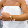 PREORDER: Treasure Jewels- Silver Kind of a Moment Double Pearl Bangle