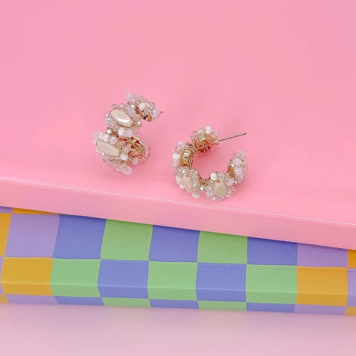 PREORDER: Treasure Jewels- Nude Summer Beaded Hoop