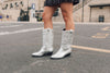 Metallic Silver Cowgirl Boots