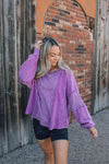Orchid Textured Long Sleeve Top