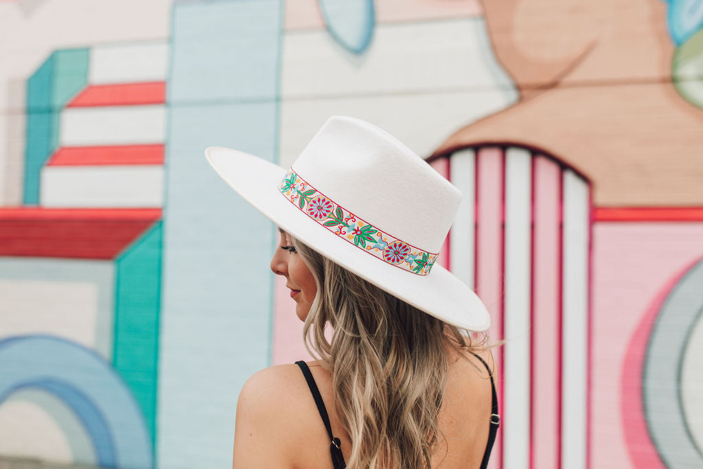 Cream Multi-Detail Rancher Hat