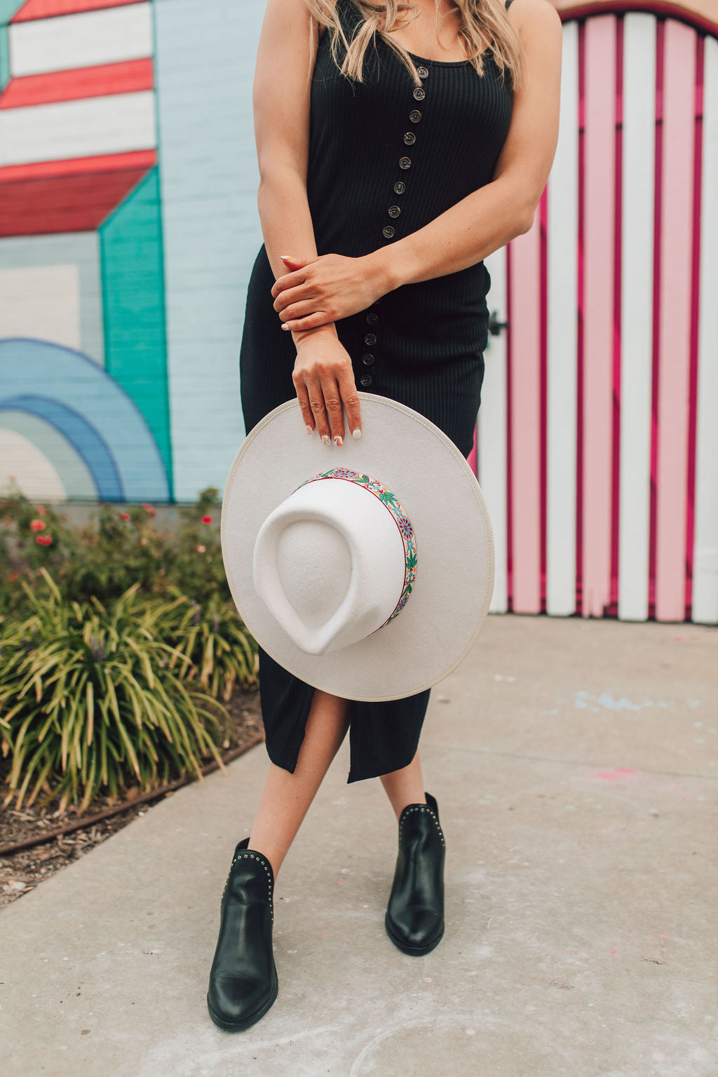 Cream Multi-Detail Rancher Hat
