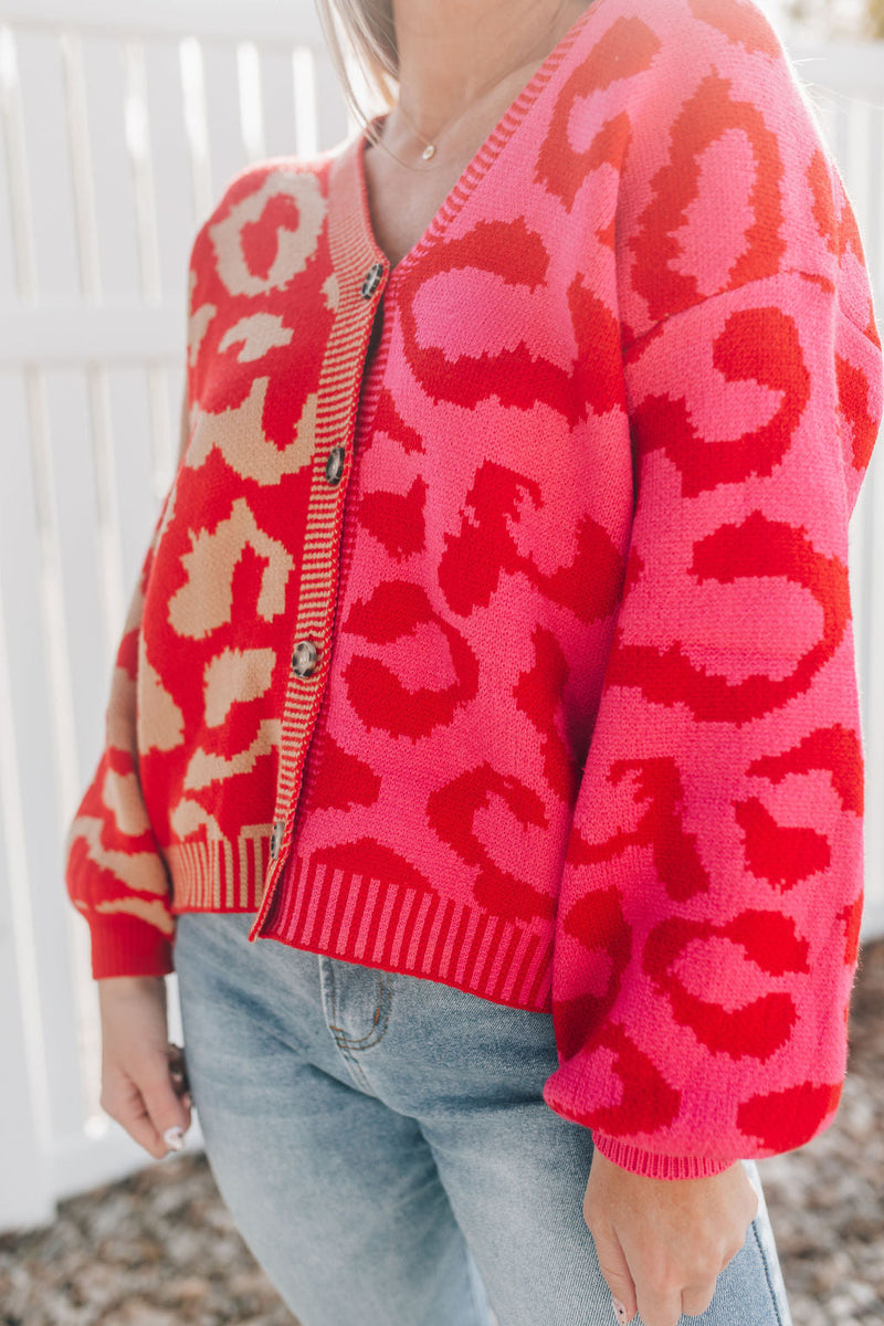 Girly Leopard Sweater Cardigan
