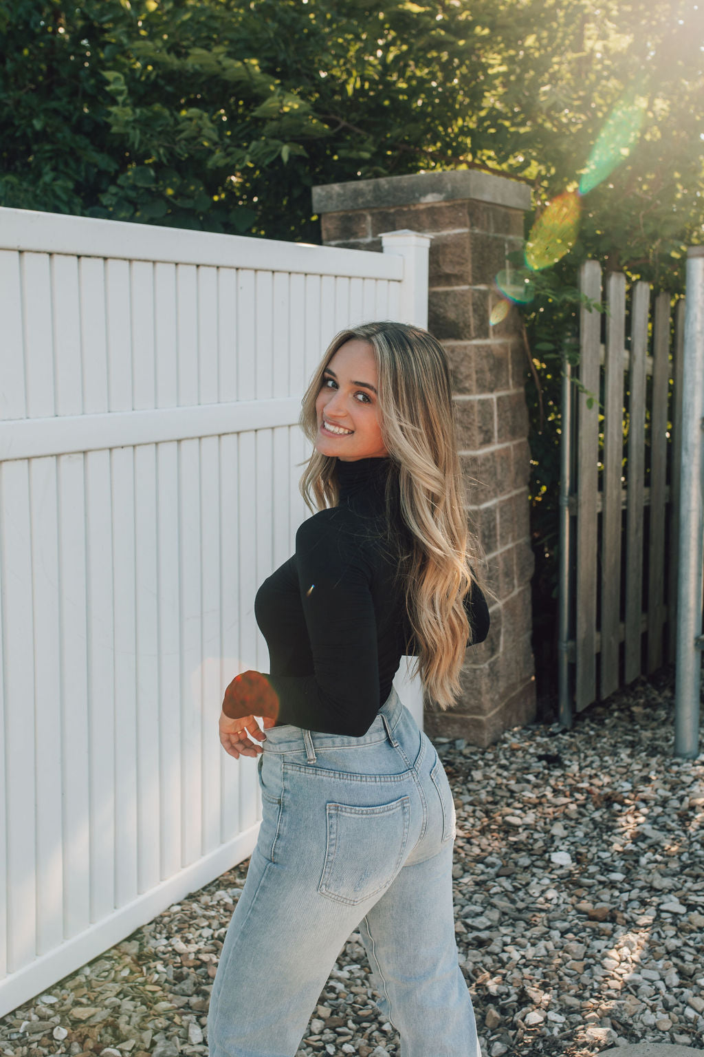 Butter Soft Turtleneck Bodysuit-Black