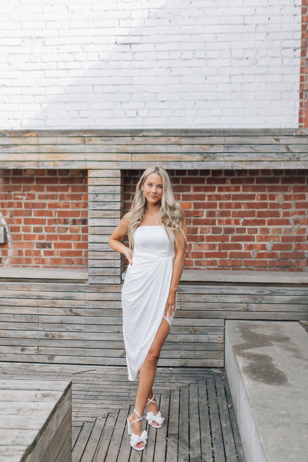 Always And Forever Wrap Dress-White