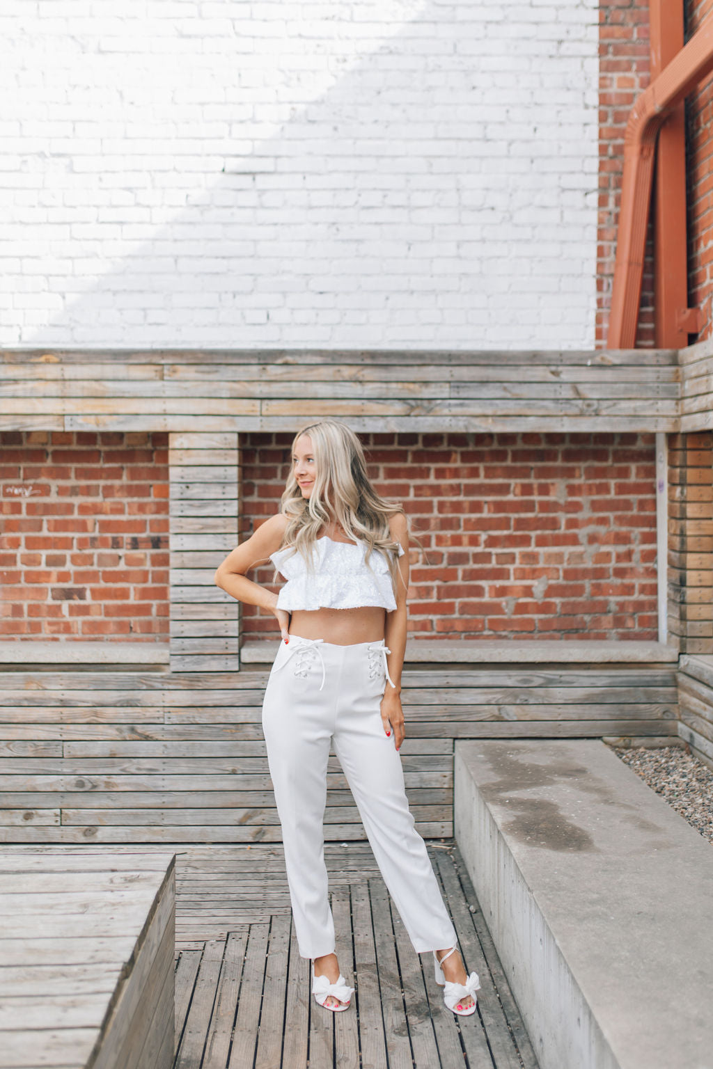 Criss Cross Tie Detail Pants