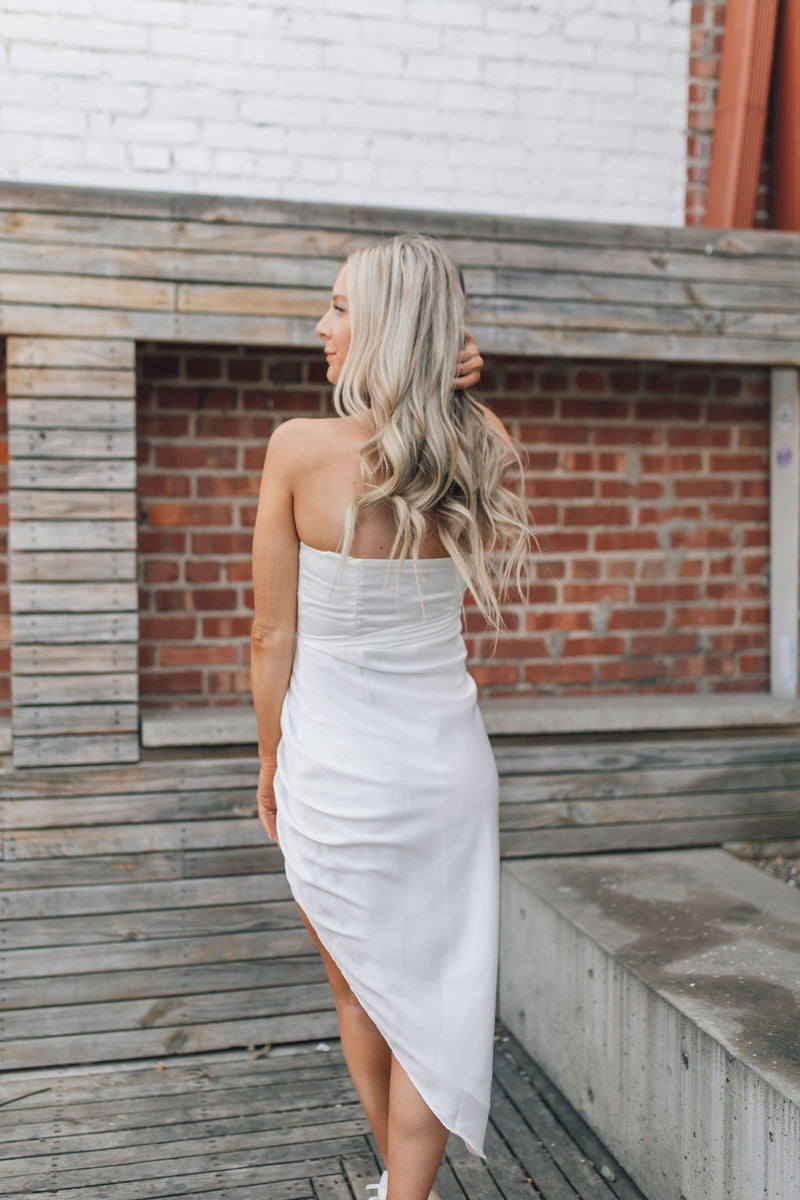 Always And Forever Wrap Dress-White