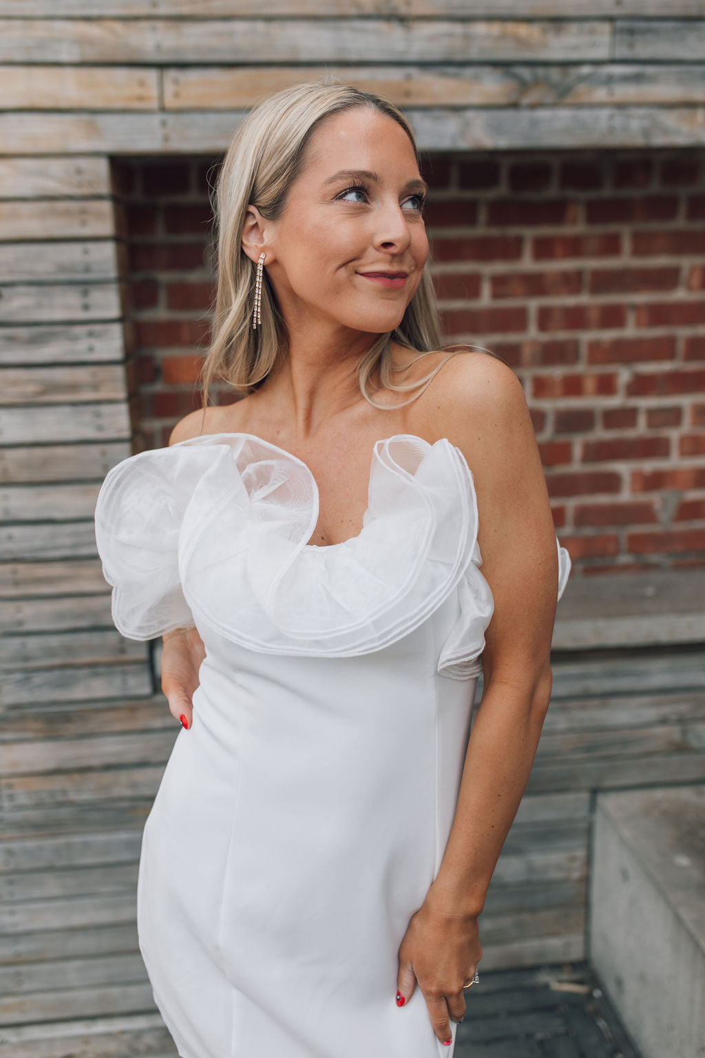 Strapless Organza Cocktail Dress