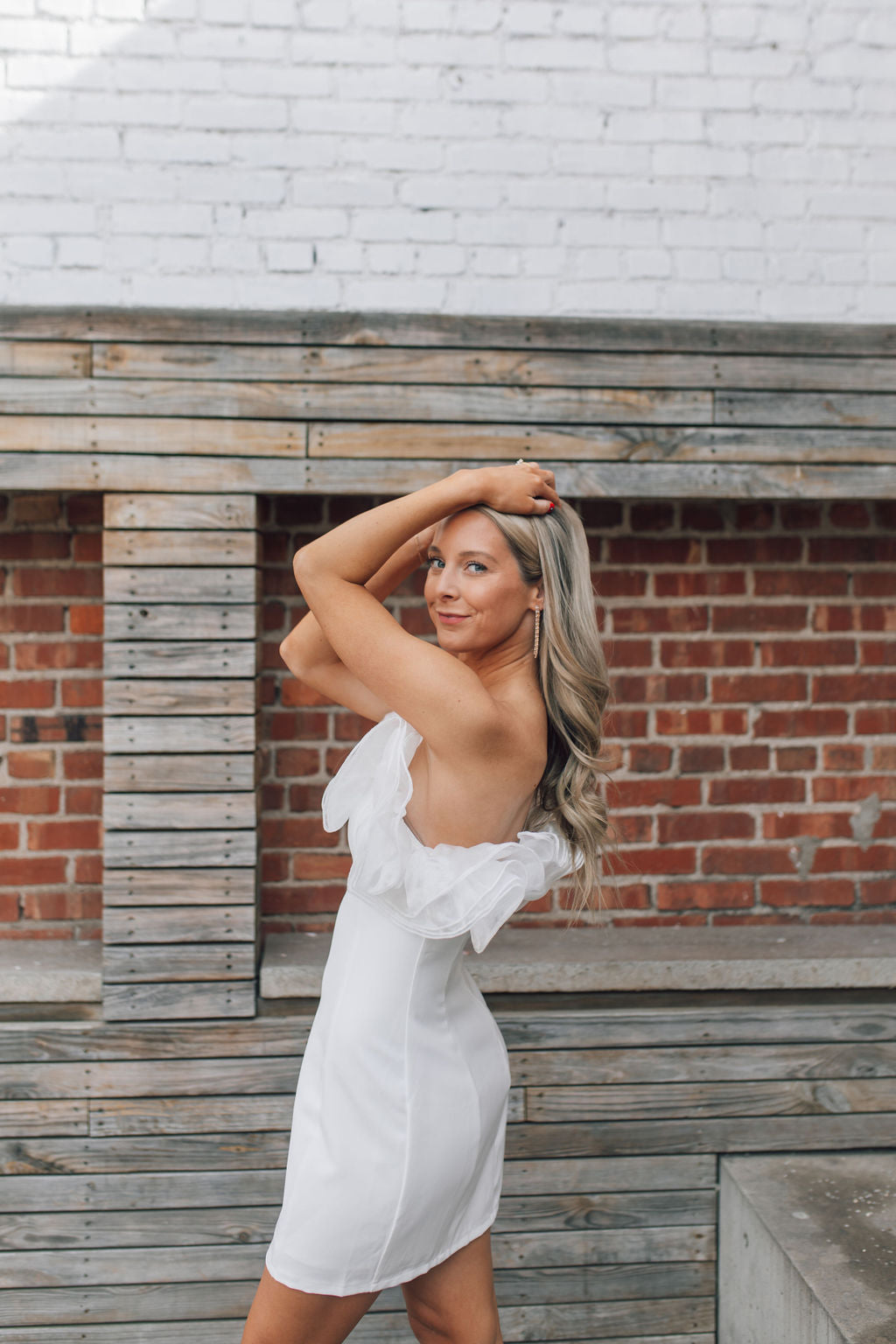 Strapless Organza Cocktail Dress