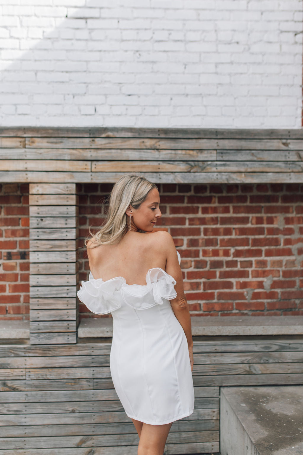 Strapless Organza Cocktail Dress