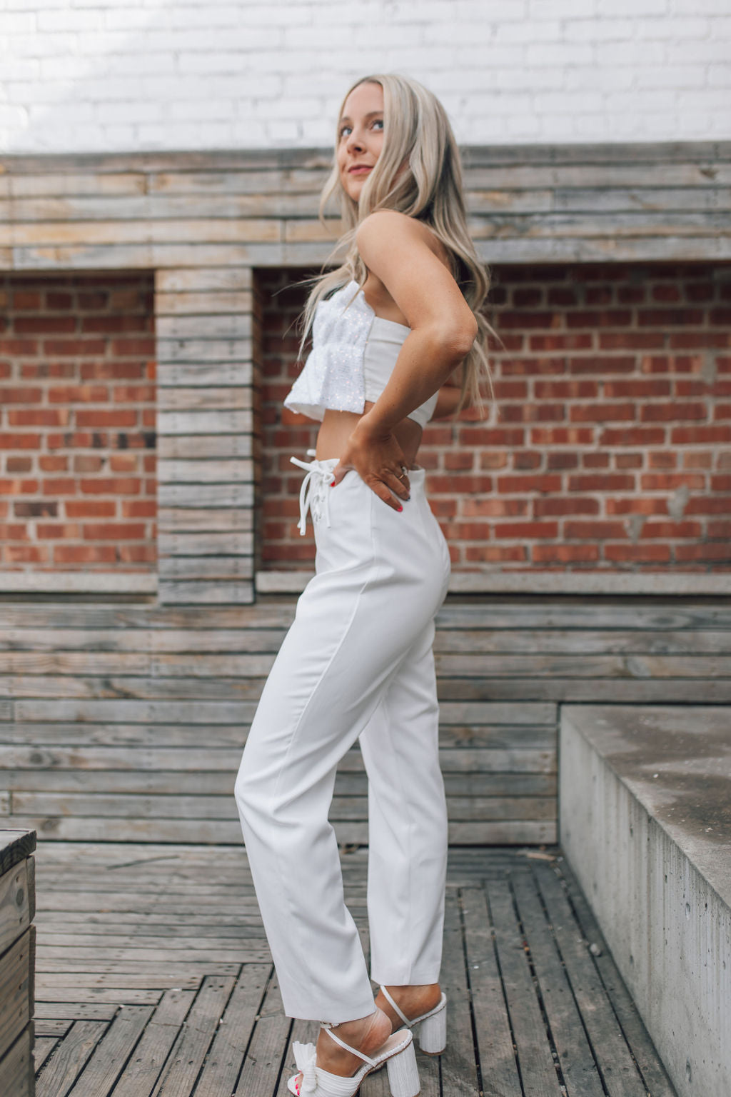 Criss Cross Tie Detail Pants