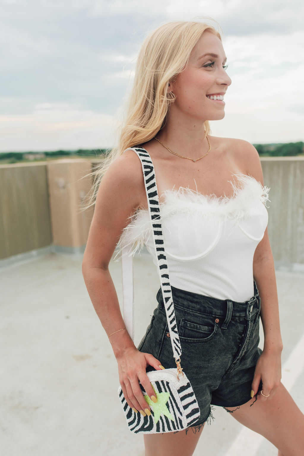 Cocktail Hour Feathered Bodysuit