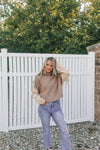 Neutral Color Block Sweater