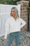 Going Places Cropped Jacket-Ivory