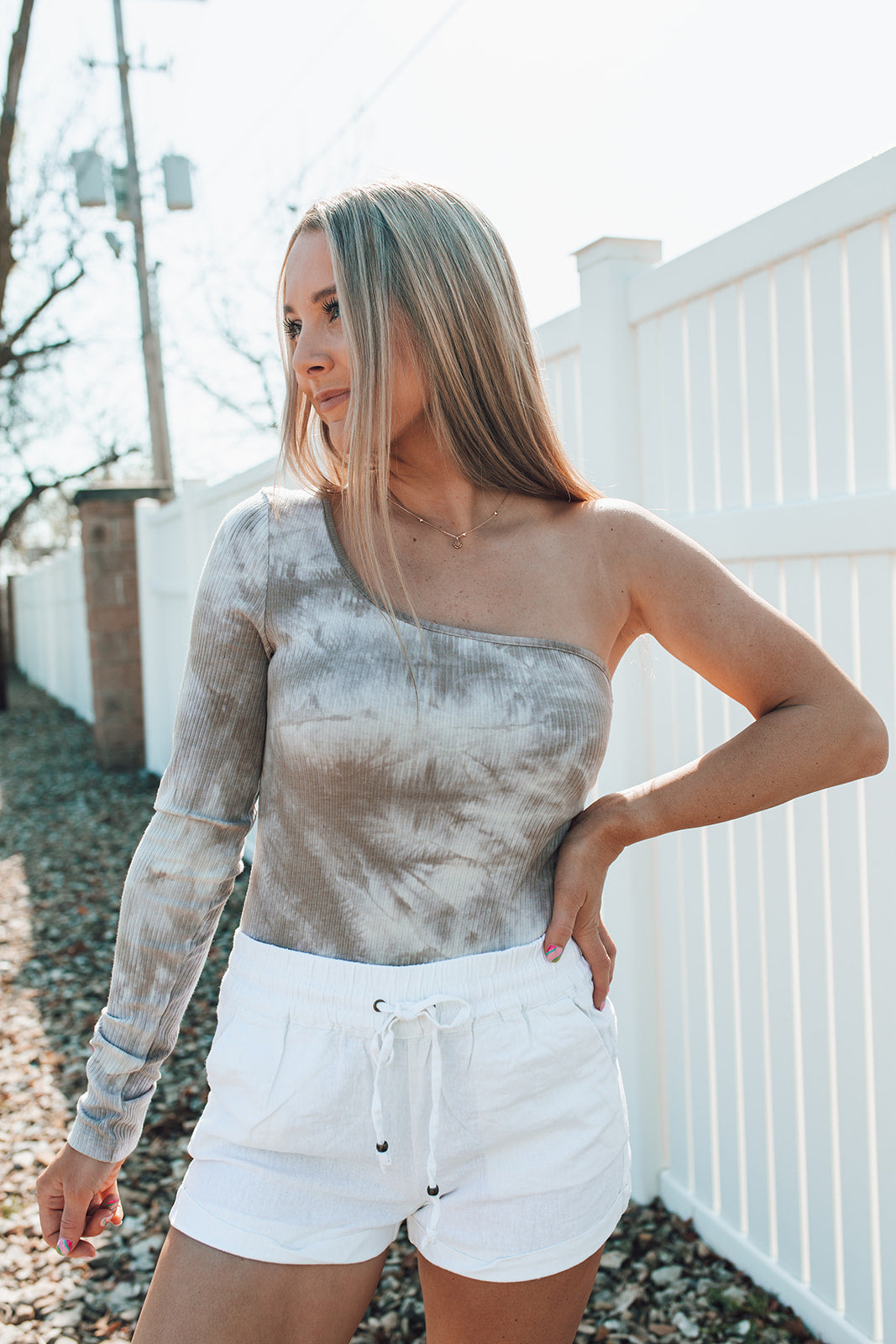 White Linen Shorts