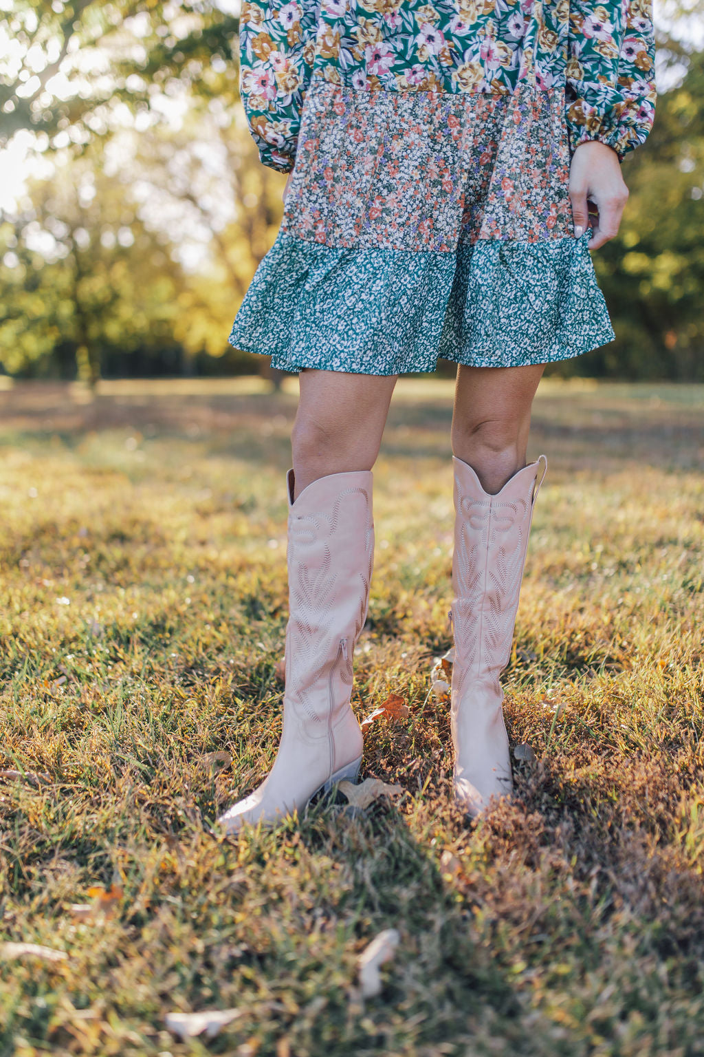 Tall Nude Cowgirl Boots