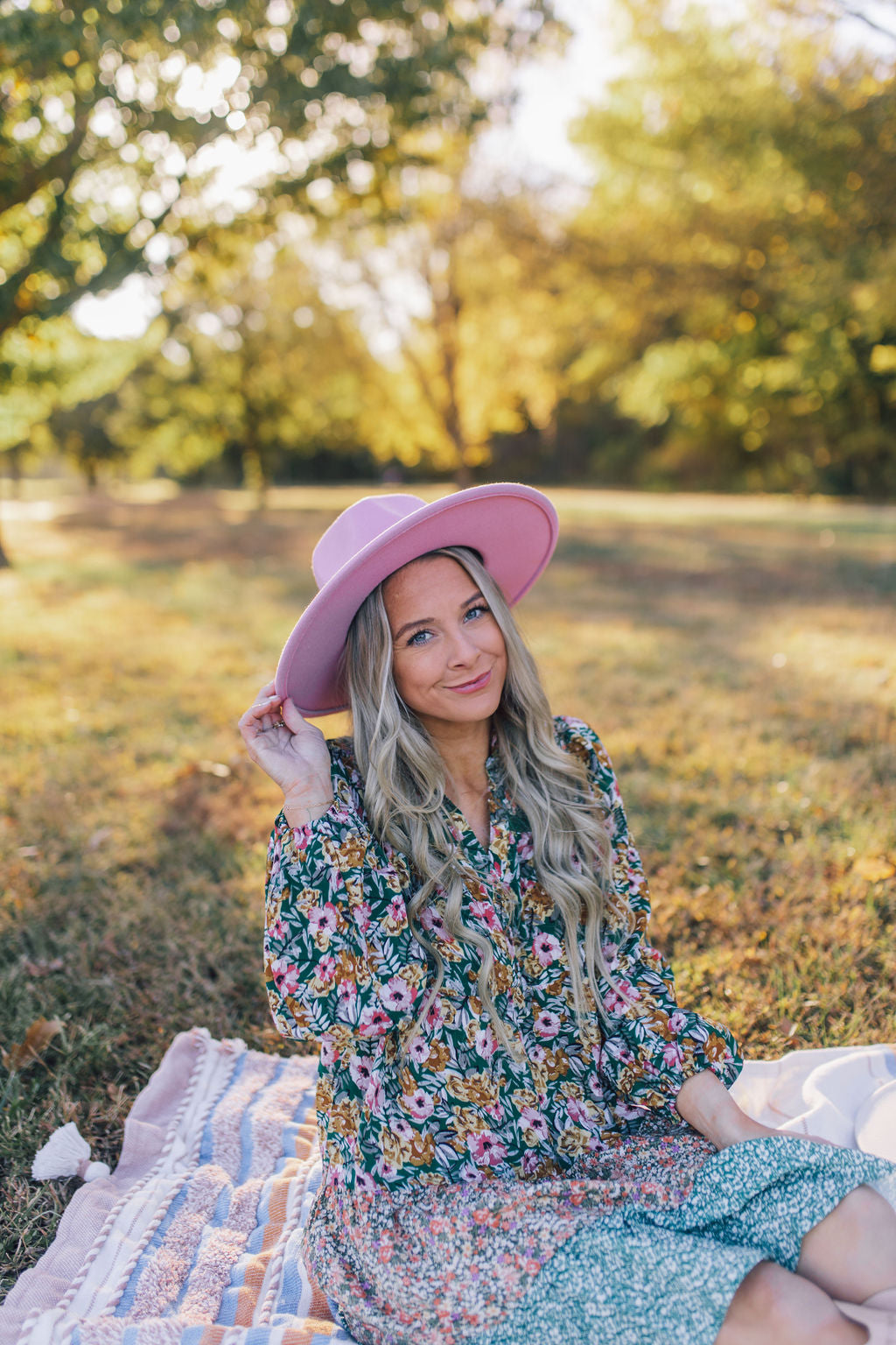 Felt Like Fall Hat-Pink